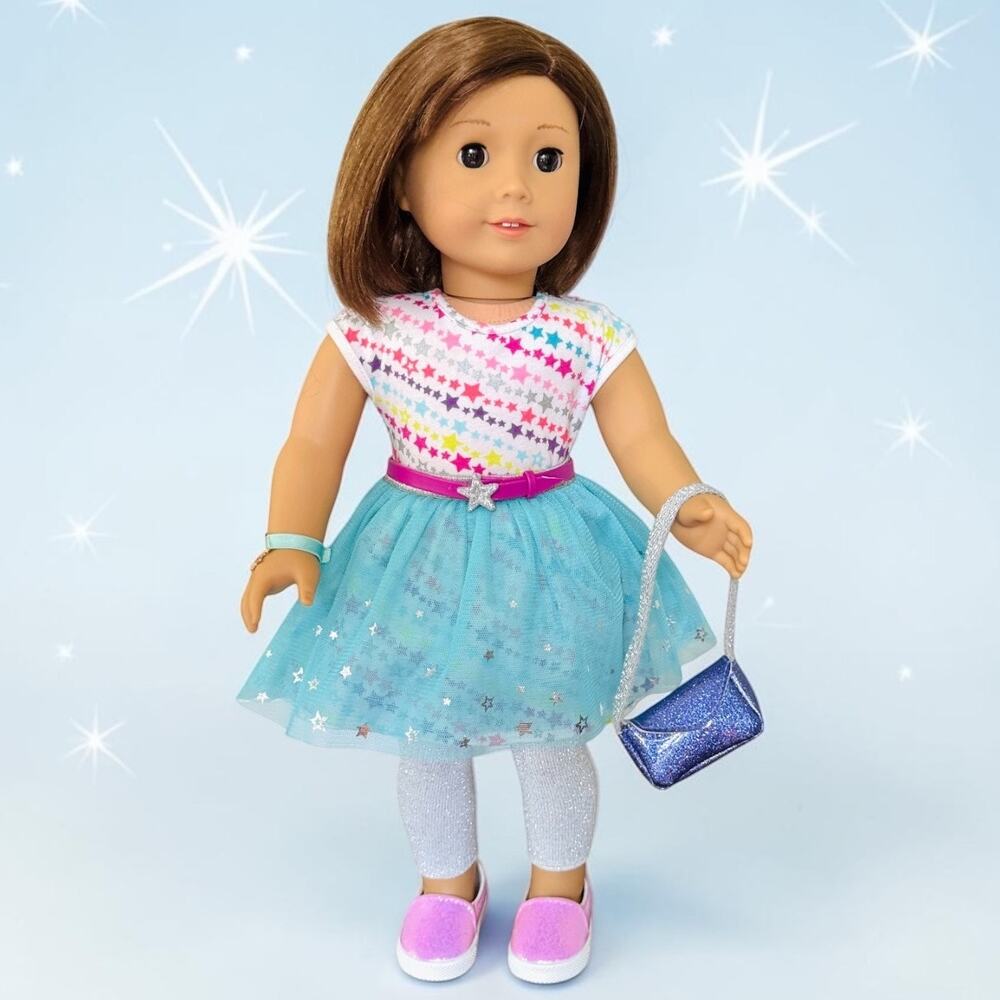 American Girl Truly Me #57 with Meet Dress & Accessories (READ)